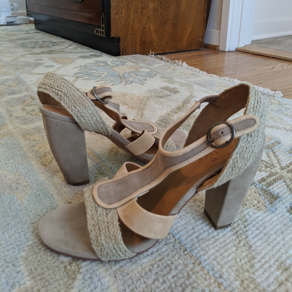 Anthropologie Coclico Taupe High Heel Sandals